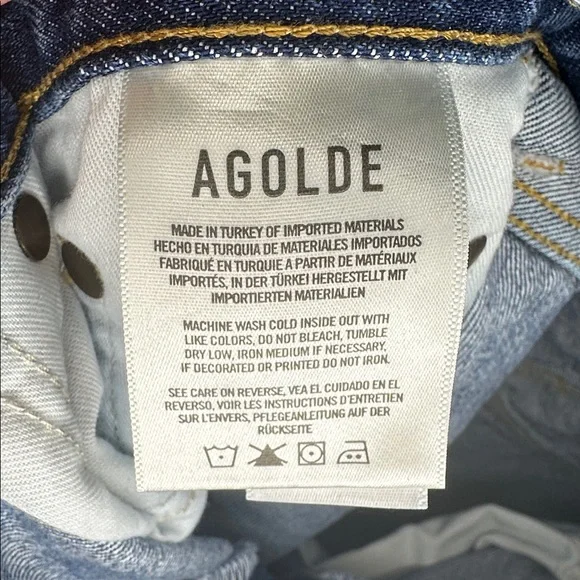 AGOLDE Dee Short Vintage High Rise Organic Cotton Denim Jean Shorts